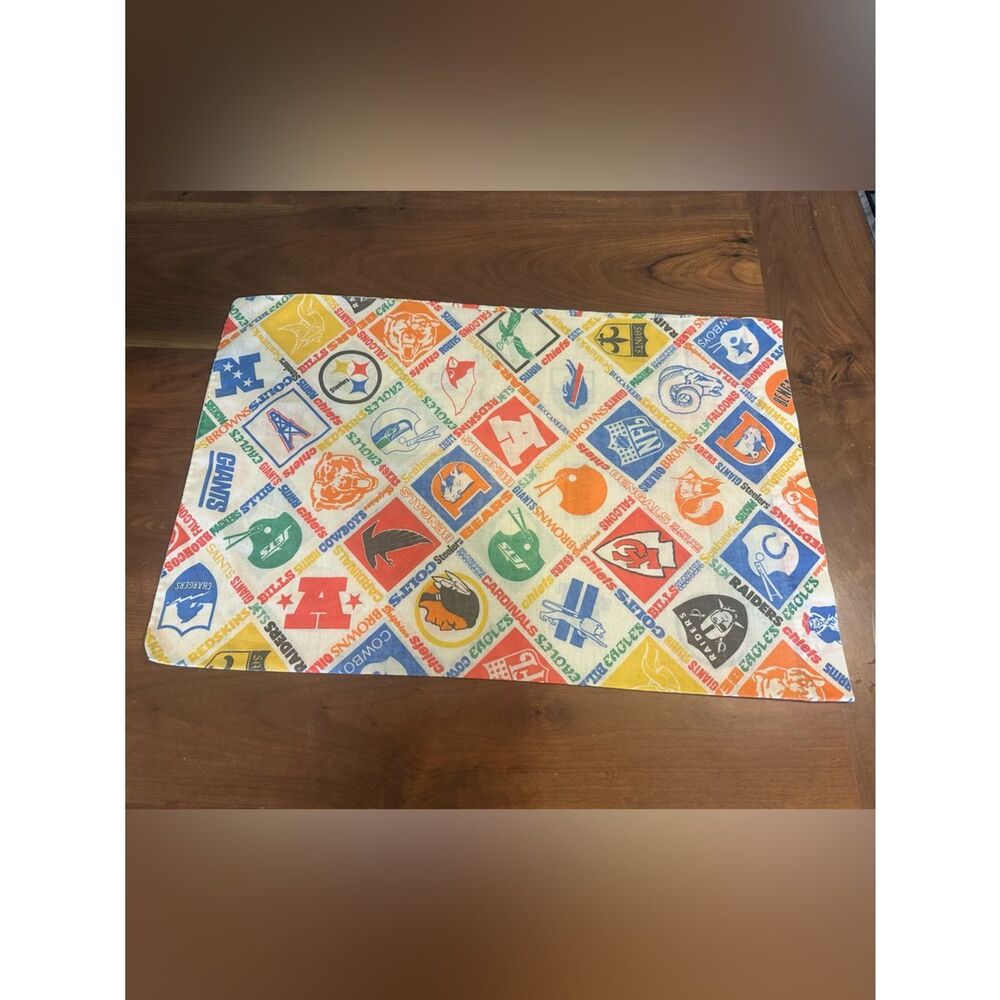Vintage NFL Team Pillowcase Perma-Prest Muslin